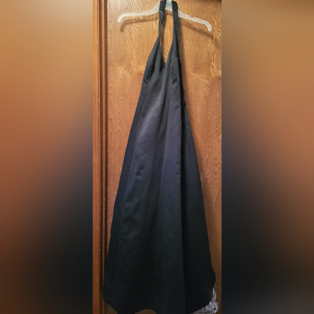Elegant Black And Pink Halter Dress Jr Size 5/6